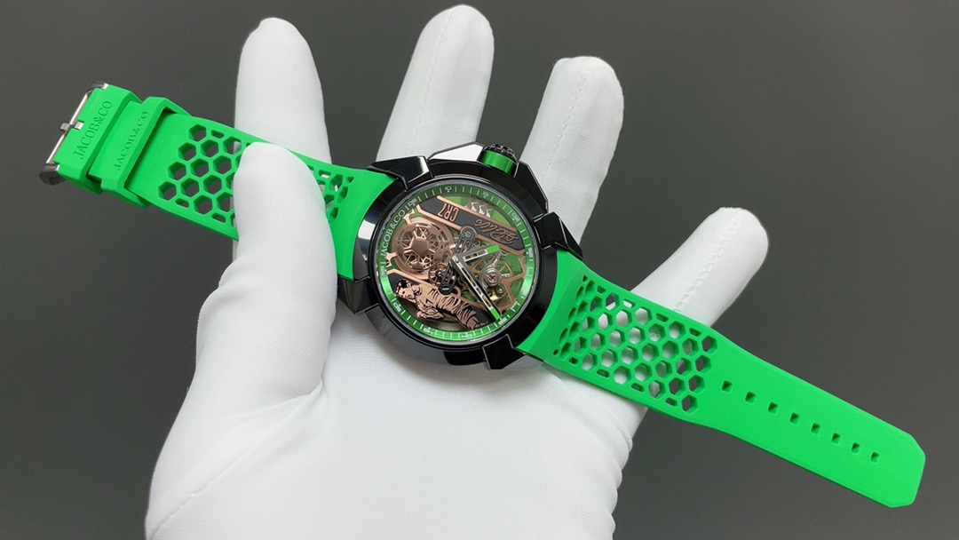 Jacob & Co Epic X CR7 Limited Edition Skeleton Automatic Mechanical Watch Cristiano Ronaldo Signature Dial 44mm
