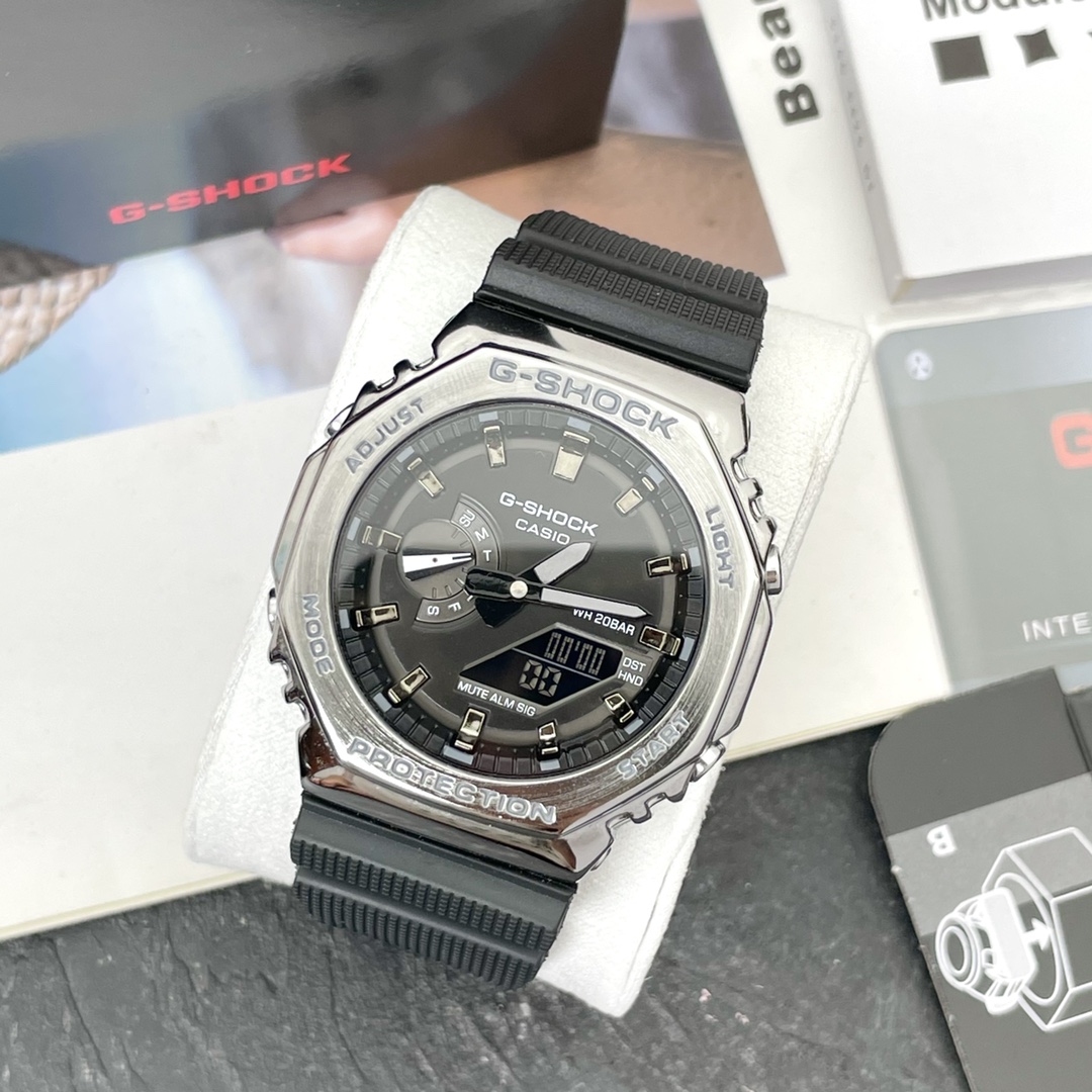 CASIO G-SHOCK GA2100 Shock Resistant Multifunction Digital Analog Watch 49.3*44.4*11.8mm