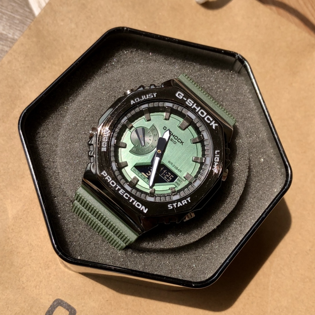 CASIO G-SHOCK GA2100 Shock Resistant Multifunction Digital Analog Watch 49.3*44.4*11.8mm