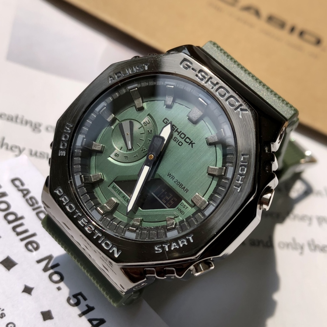 CASIO G-SHOCK GA2100 Shock Resistant Multifunction Digital Analog Watch 49.3*44.4*11.8mm