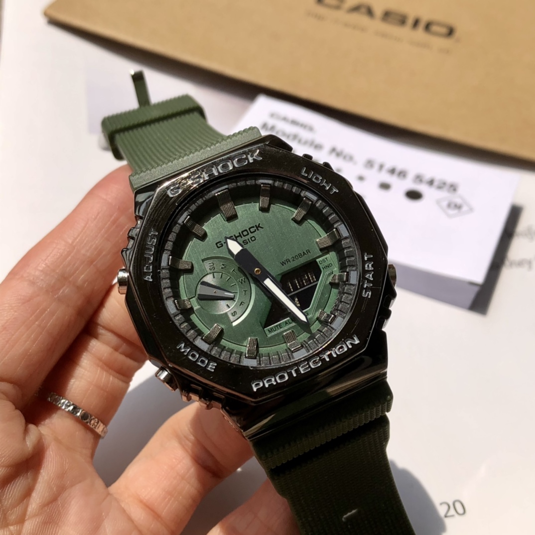 CASIO G-SHOCK GA2100 Shock Resistant Multifunction Digital Analog Watch 49.3*44.4*11.8mm