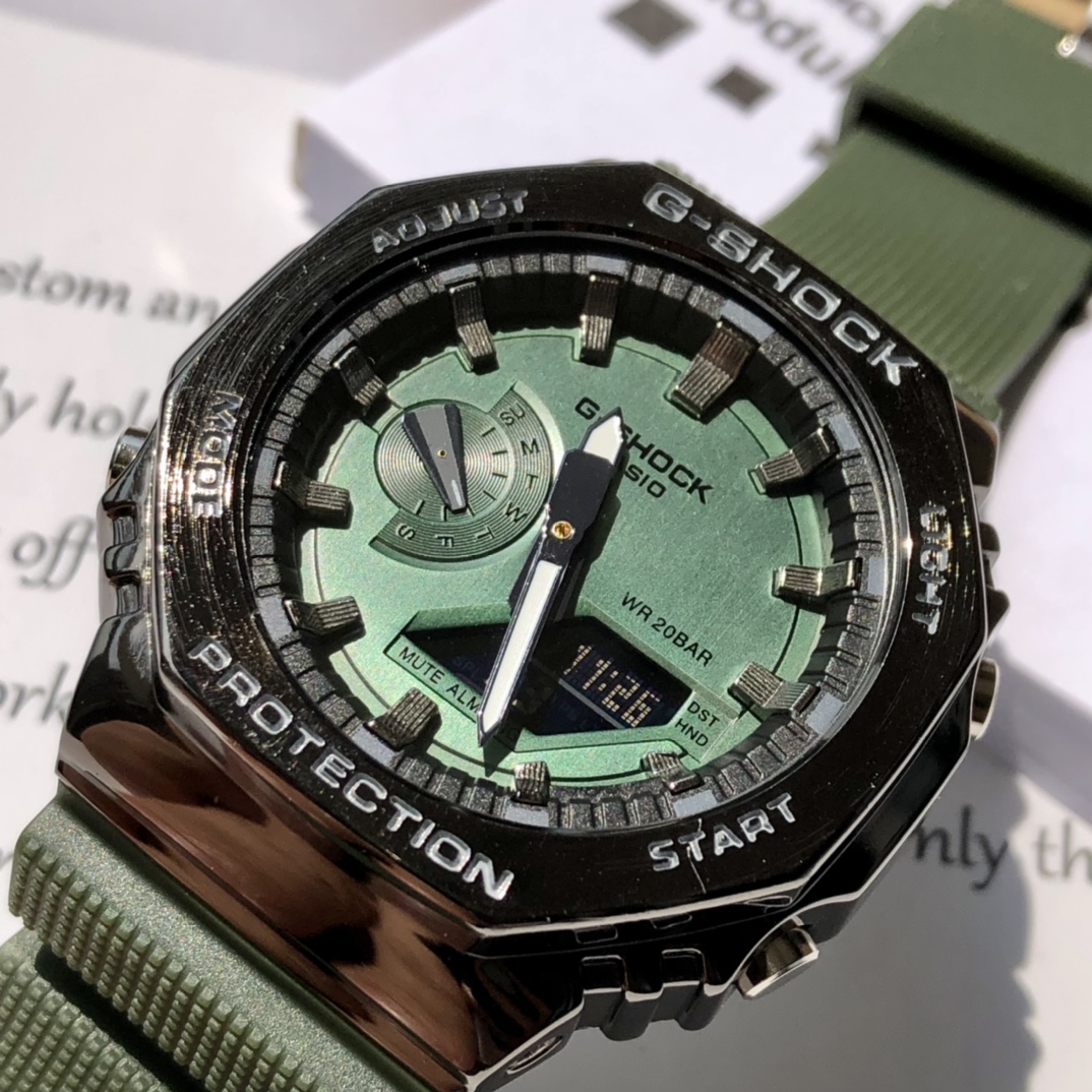 CASIO G-SHOCK GA2100 Shock Resistant Multifunction Digital Analog Watch 49.3*44.4*11.8mm
