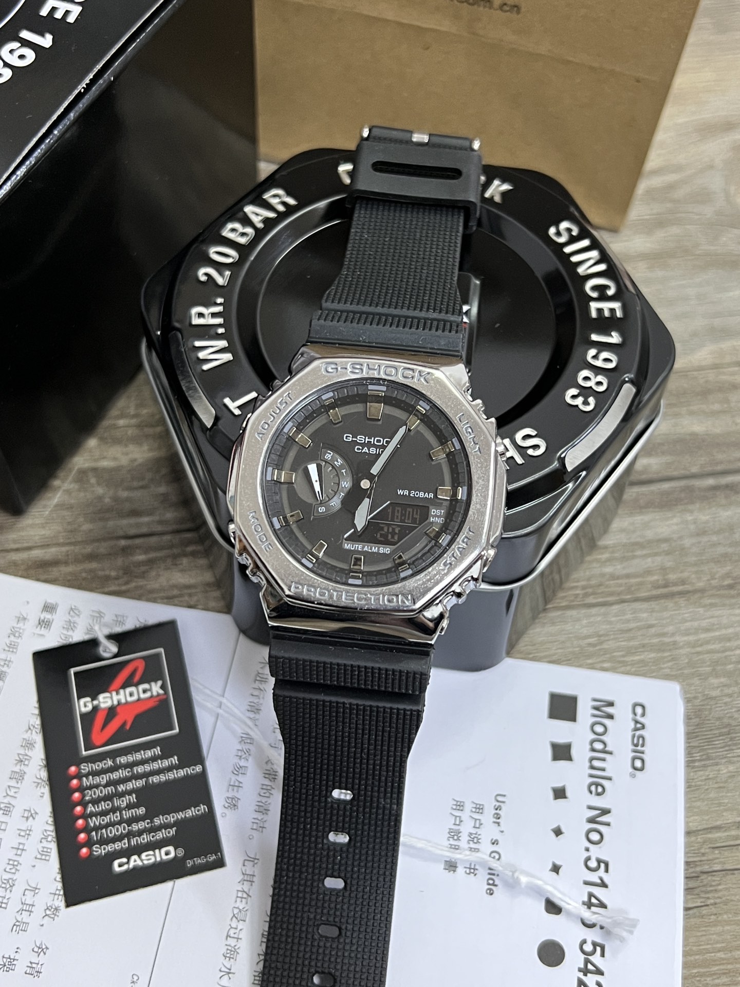 CASIO G-SHOCK GM2100 Shock Resistant Multifunction Digital Analog Watch 49.3*44.4*11.8mm