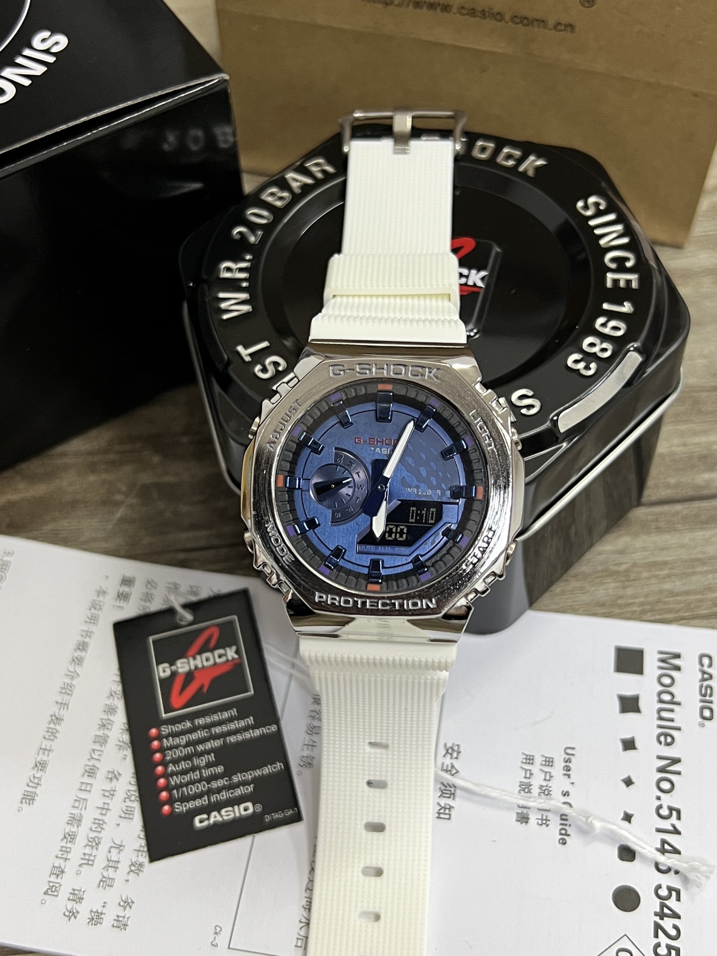CASIO G-SHOCK GM2100 Shock Resistant Multifunction Digital Analog Watch 49.3*44.4*11.8mm