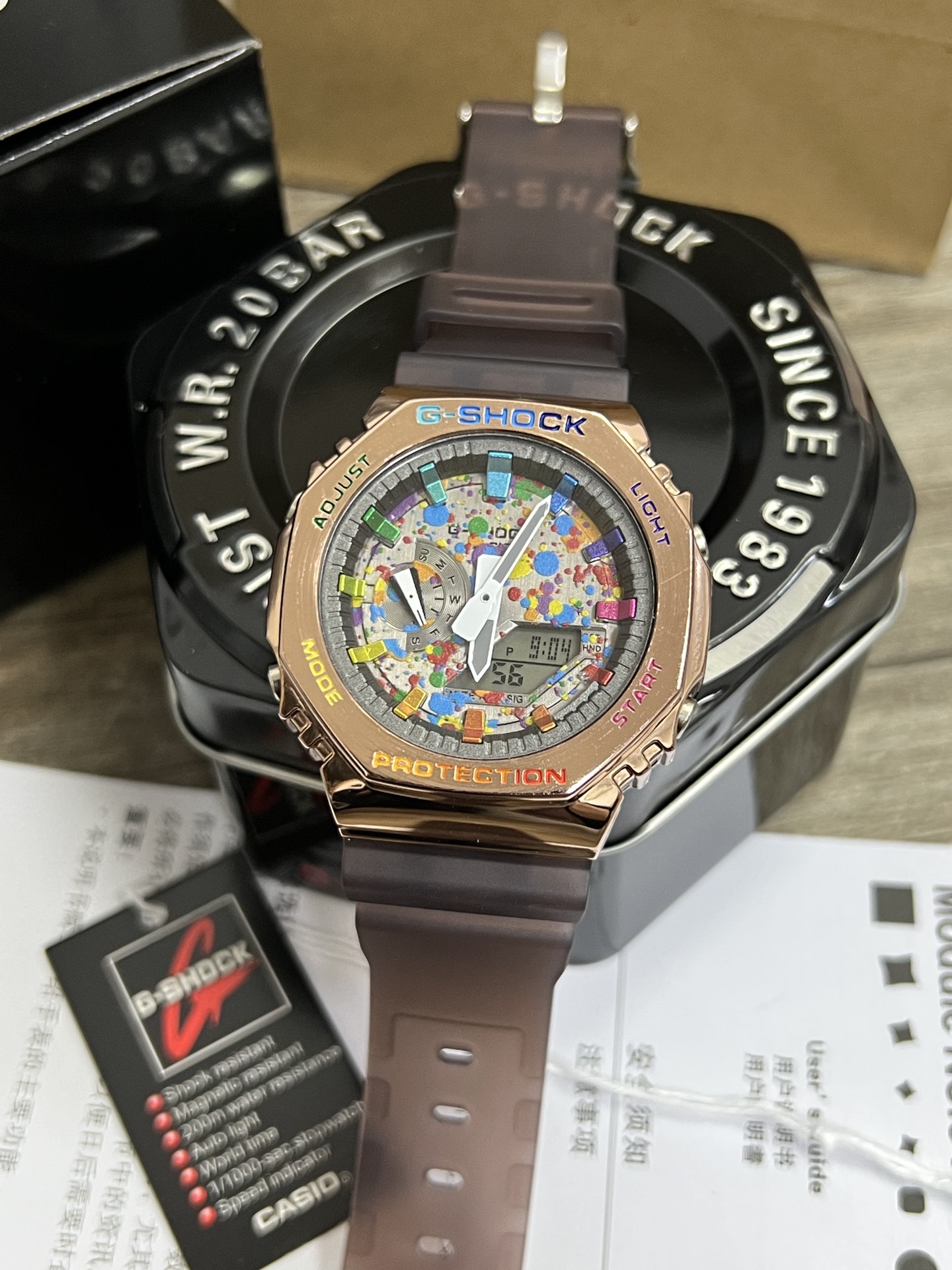 CASIO G-SHOCK GM2100 Shock Resistant Multifunction Digital Analog Watch 49.3*44.4*11.8mm