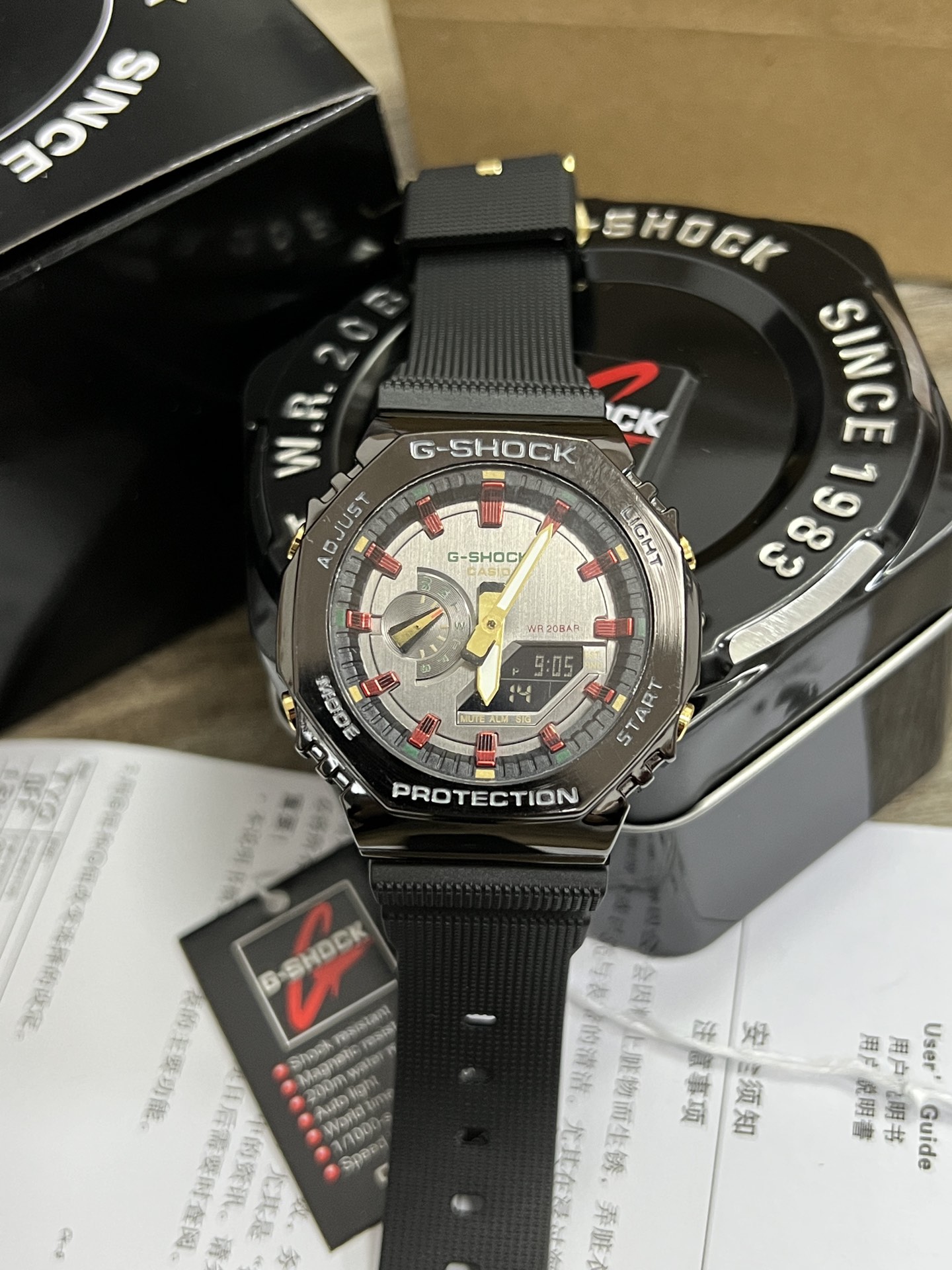 CASIO G-SHOCK GM2100 Shock Resistant Multifunction Digital Analog Watch 49.3*44.4*11.8mm