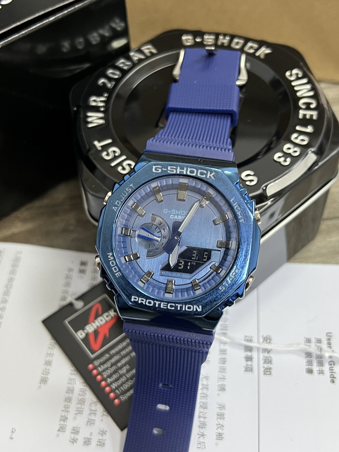 CASIO G-SHOCK GM2100 Shock Resistant Multifunction Digital Analog Watch 49.3*44.4*11.8mm