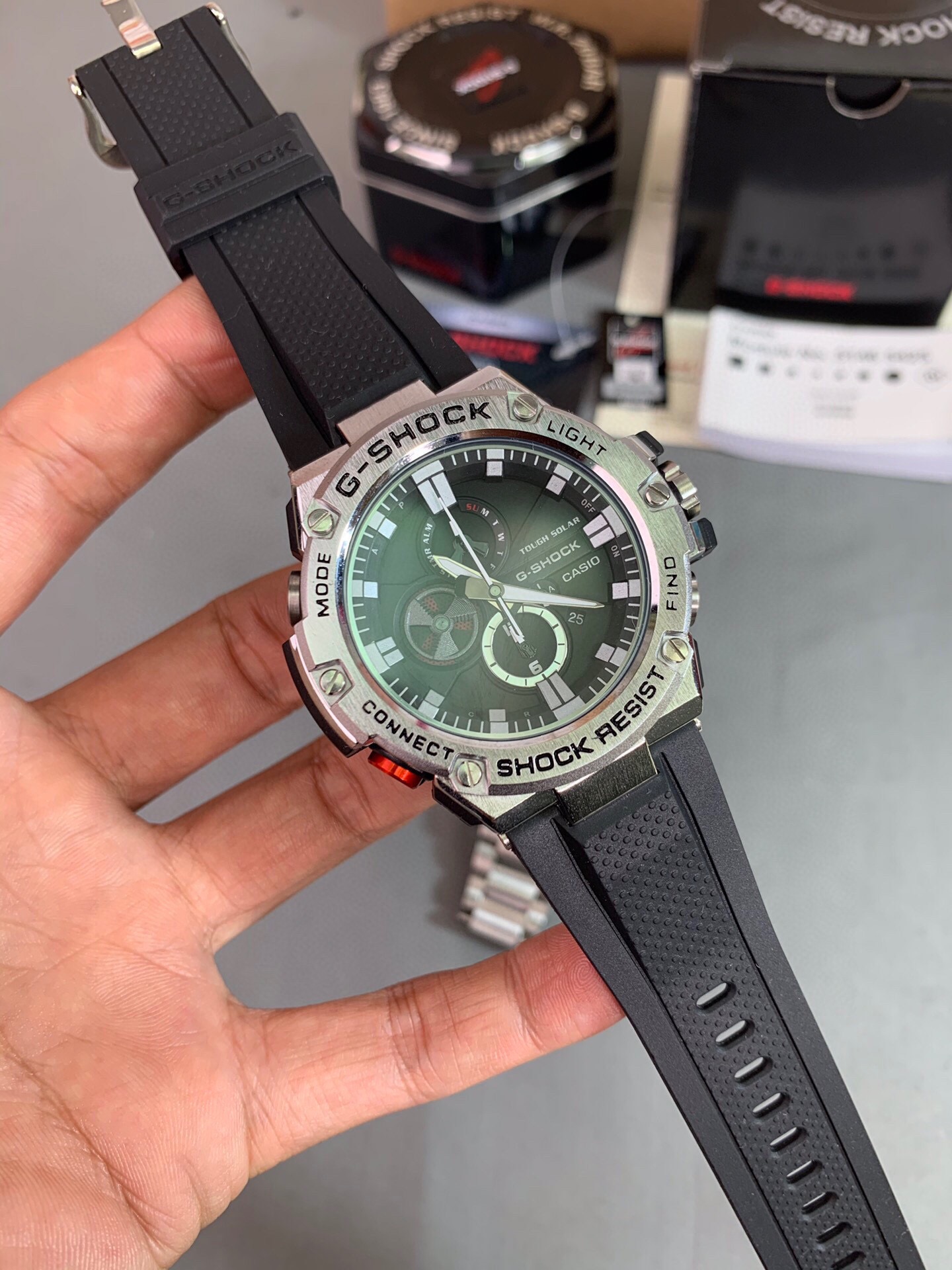 CASIO G-SHOCK GST-B100 Shock Resistant Multifunction Digital Analog Watch