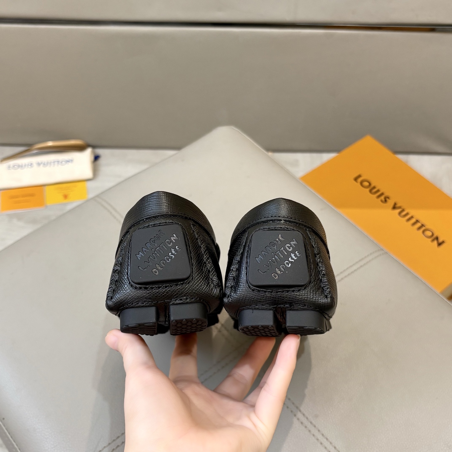 Louis Vuitton Male Loafers Cow Leather L