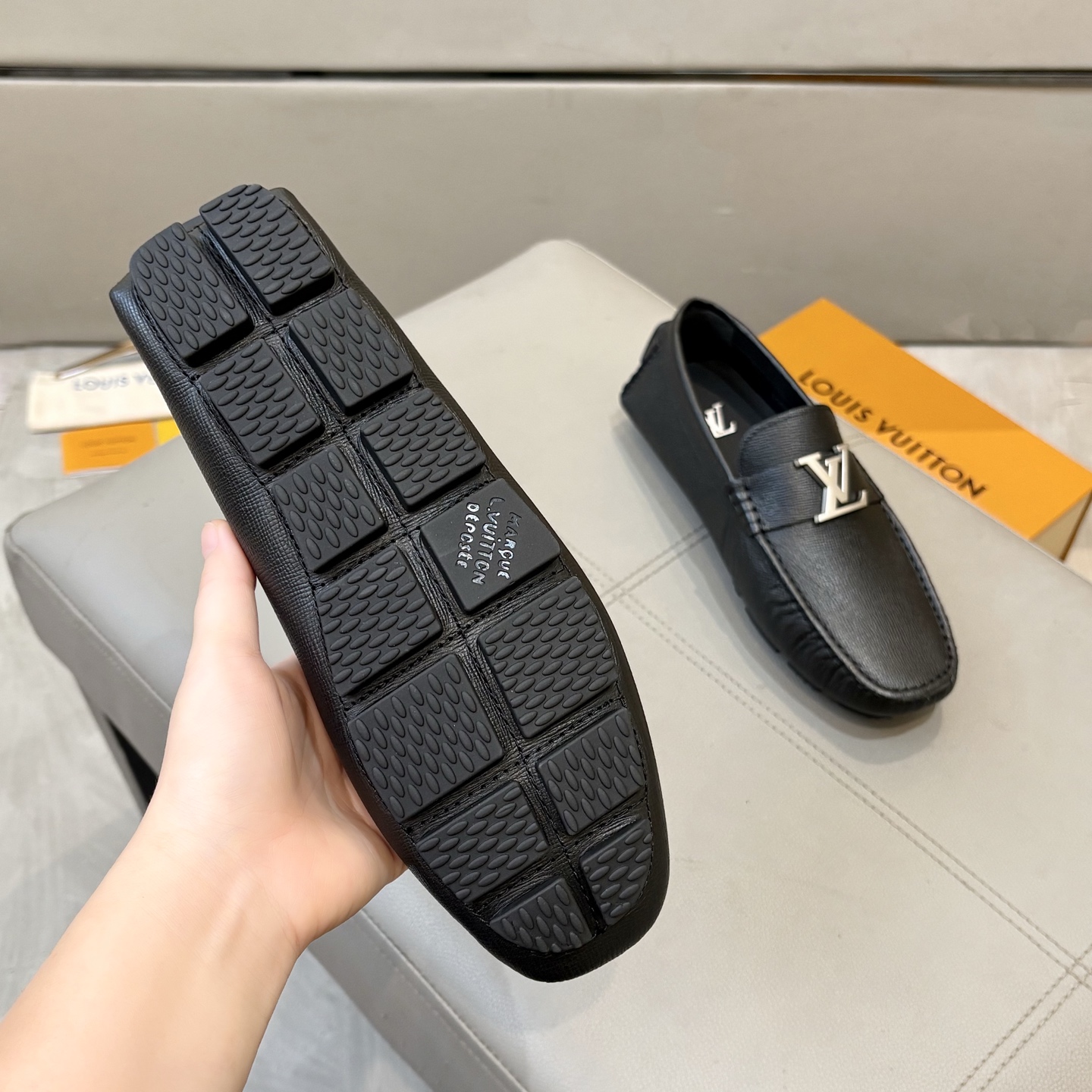 Louis Vuitton Male Loafers Cow Leather L