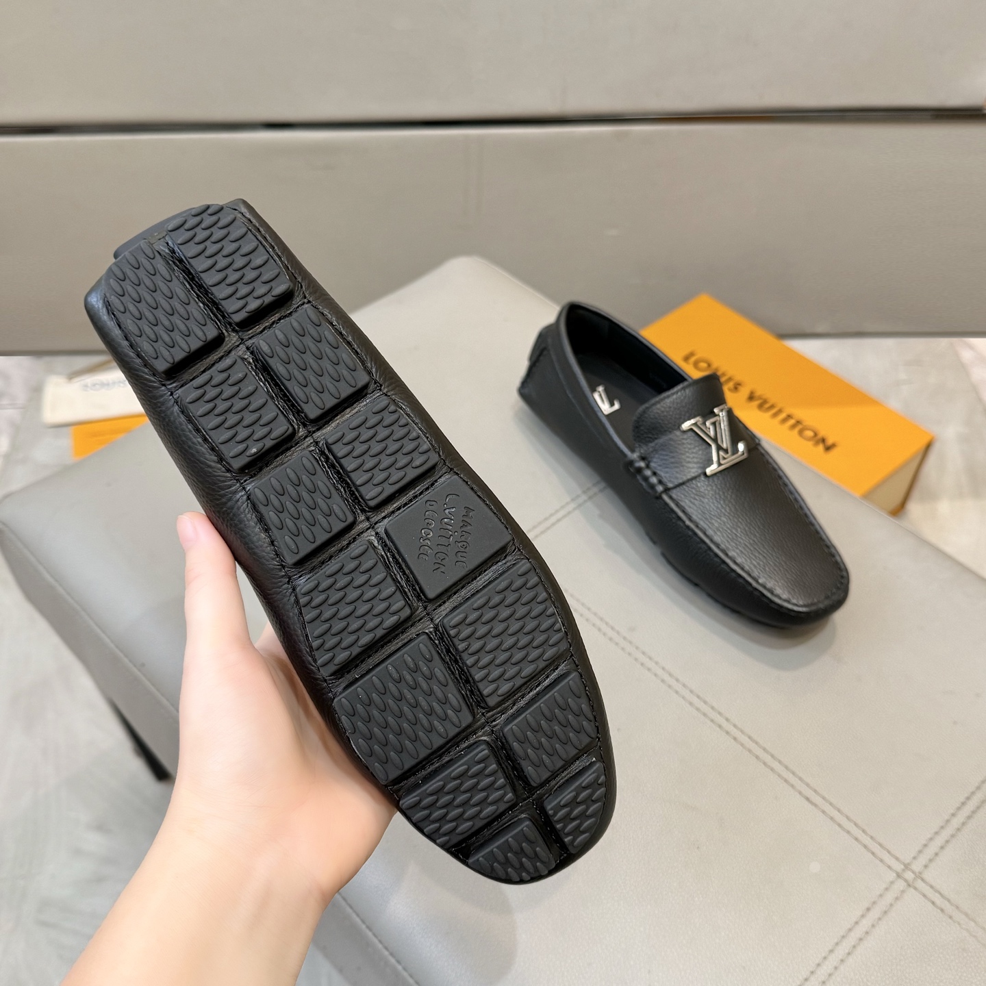 Louis Vuitton Male Loafers Cow Leather L