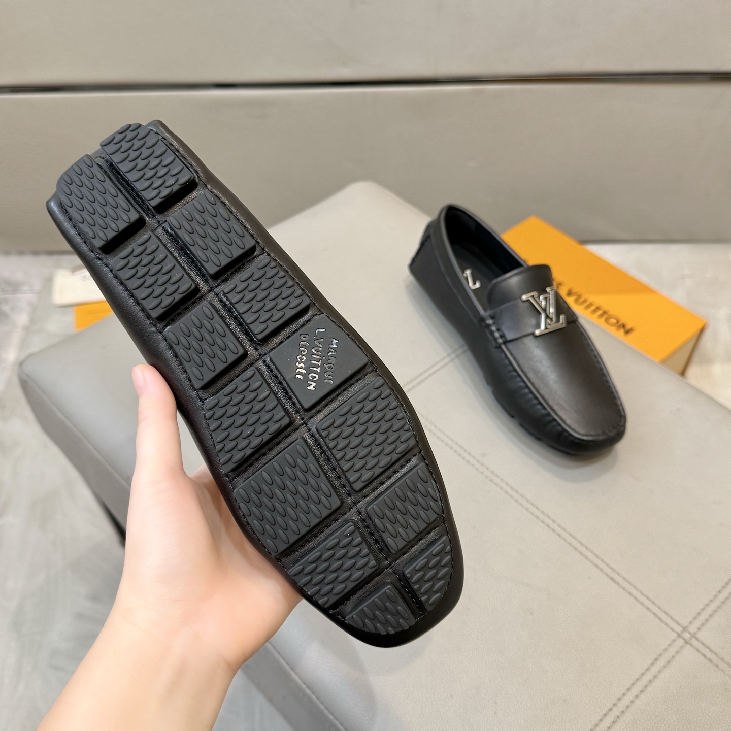 Louis Vuitton Male Loafers Cow Leather L