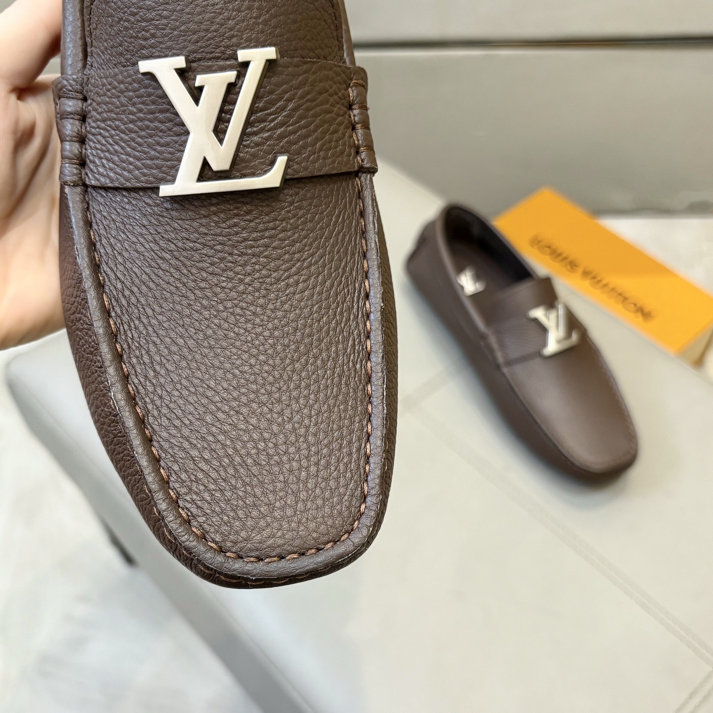 Louis Vuitton Male Loafers Cow Leather L
