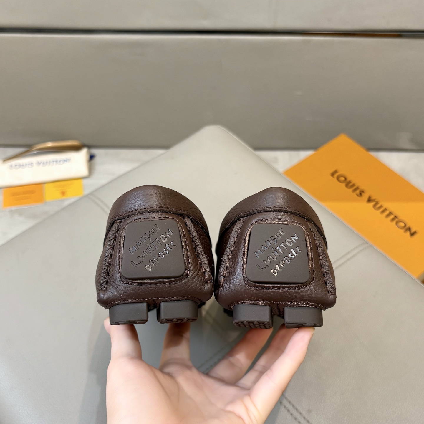 Louis Vuitton Male Loafers Cow Leather L