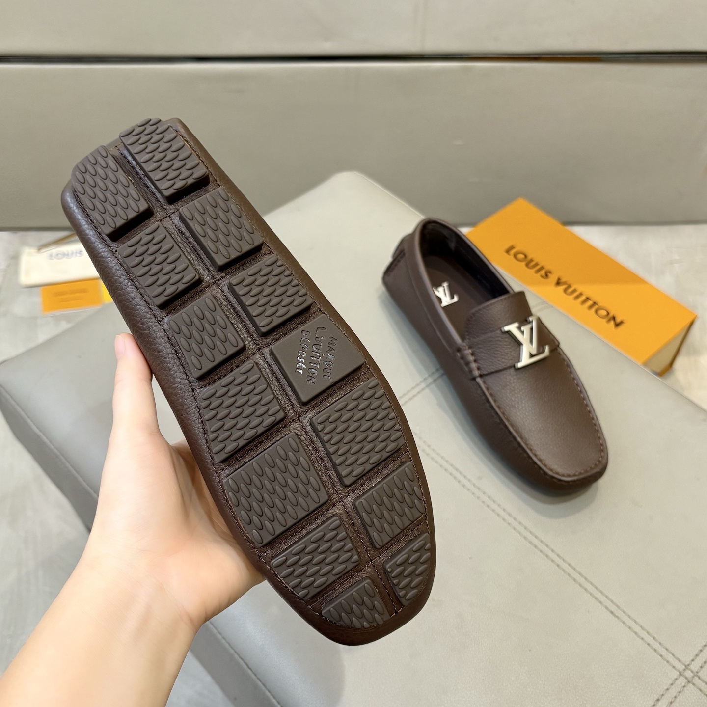 Louis Vuitton Male Loafers Cow Leather L