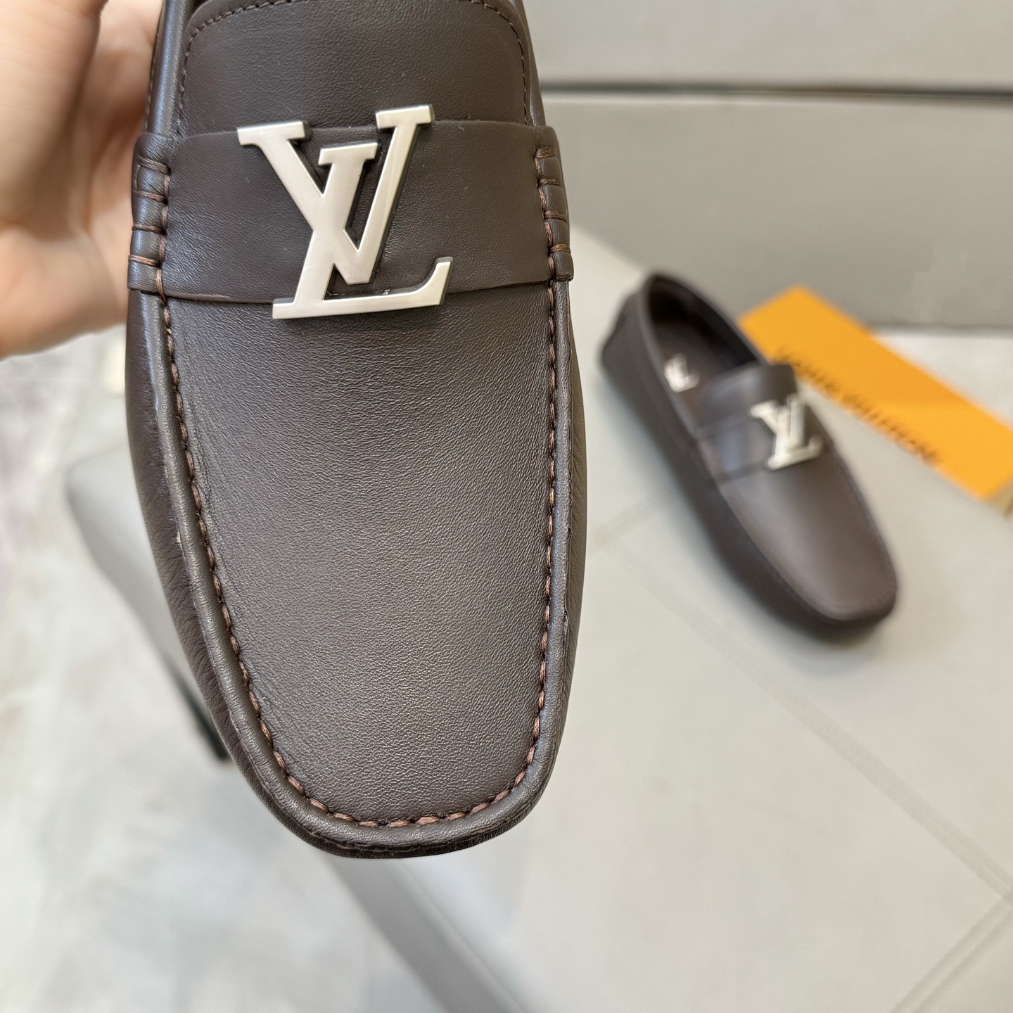 Louis Vuitton Male Loafers Cow Leather L