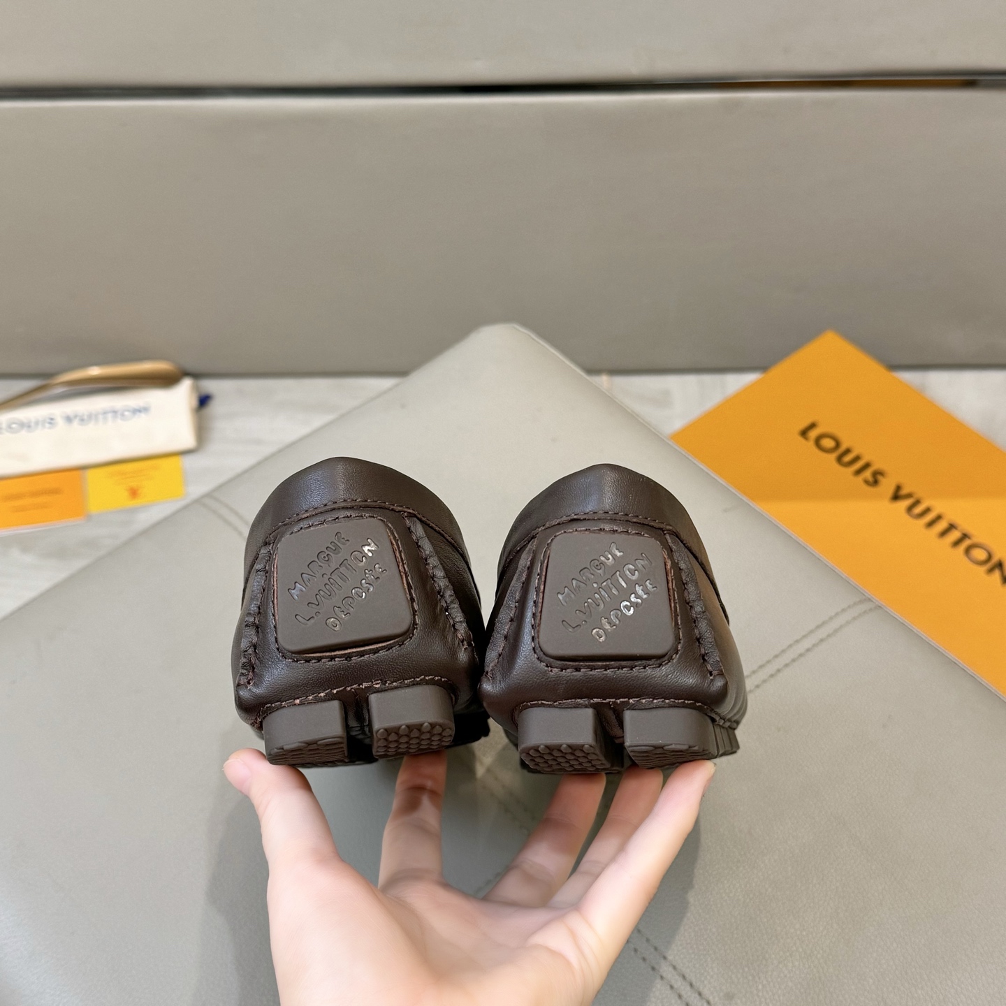 Louis Vuitton Male Loafers Cow Leather L