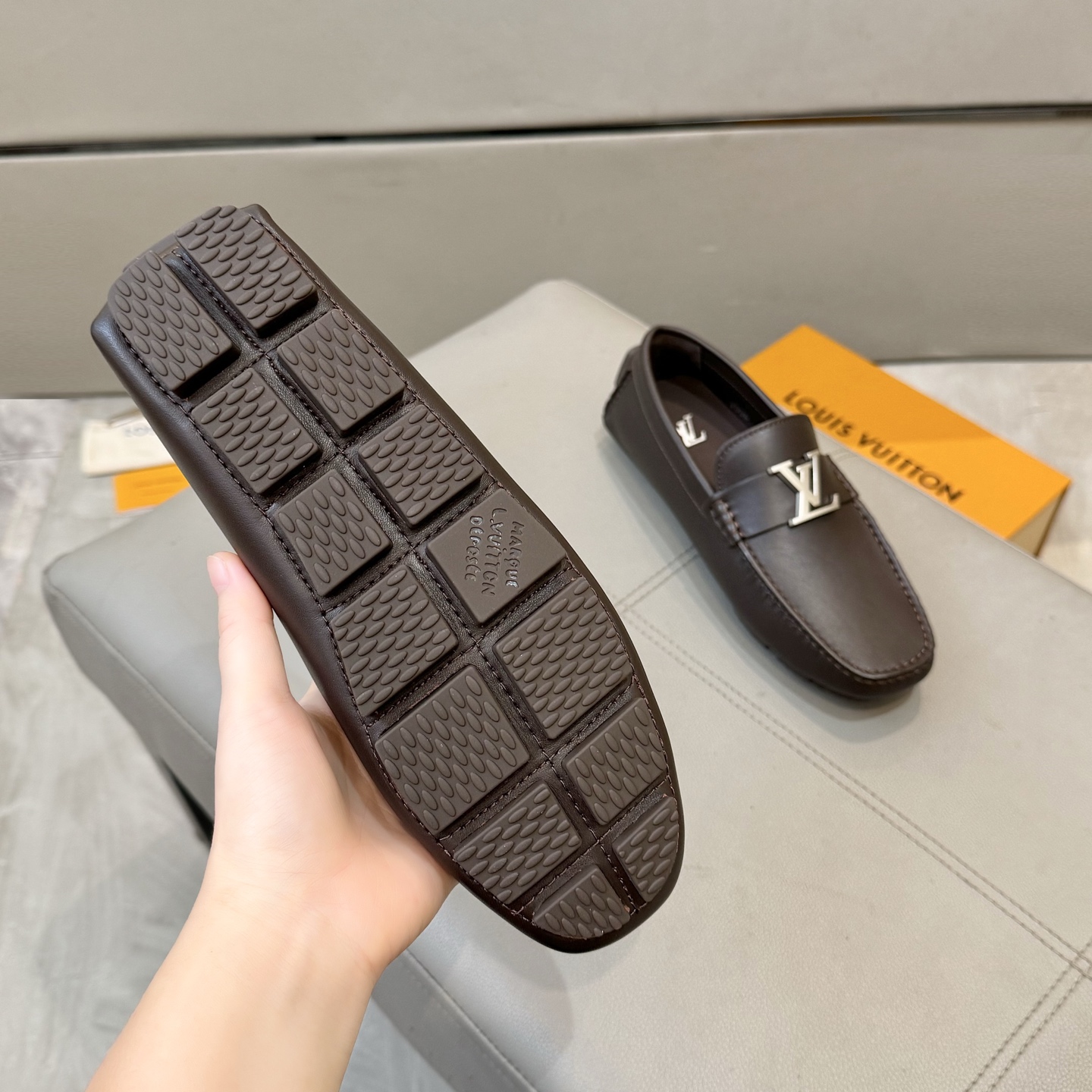 Louis Vuitton Male Loafers Cow Leather L