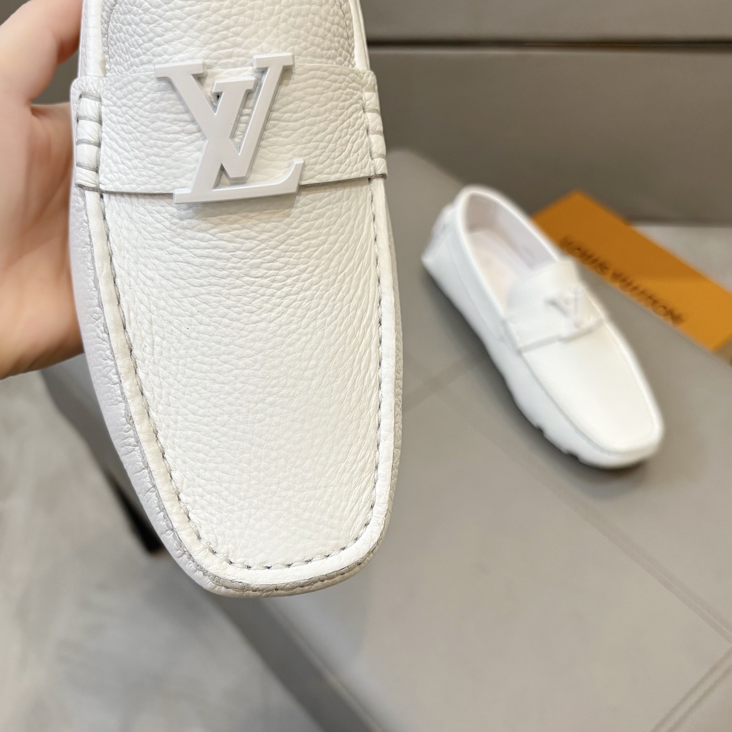 Louis Vuitton Male Loafers Cow Leather L