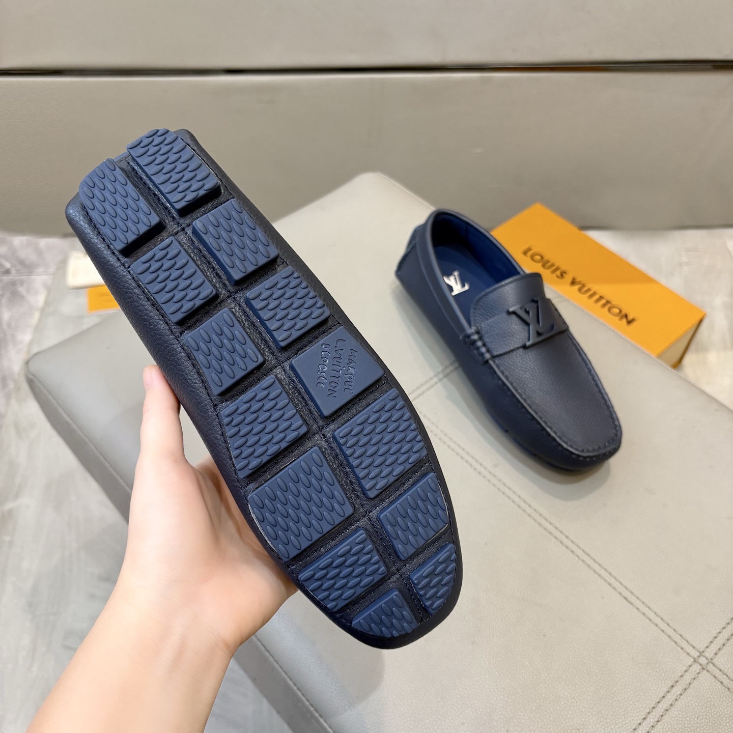 Louis Vuitton Male Loafers Cow Leather L