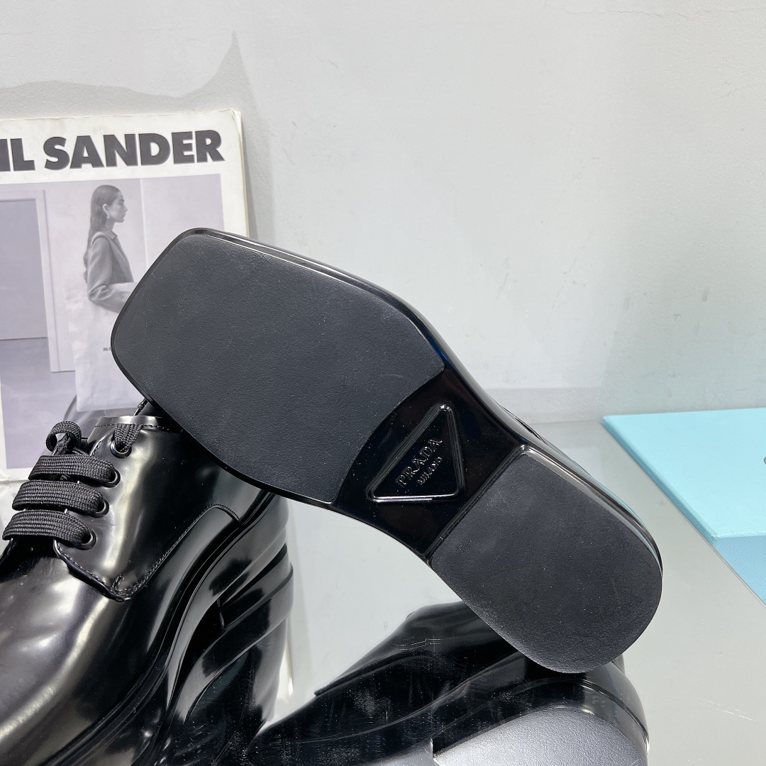 Adidas Prada Male Leather Shoes Cow Leather Black L