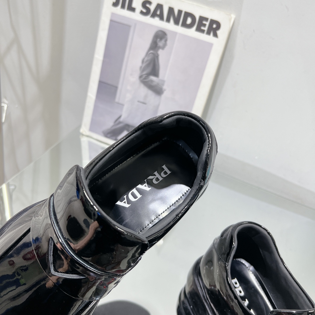 Adidas Prada Male Leather Shoes Cow Leather Black L