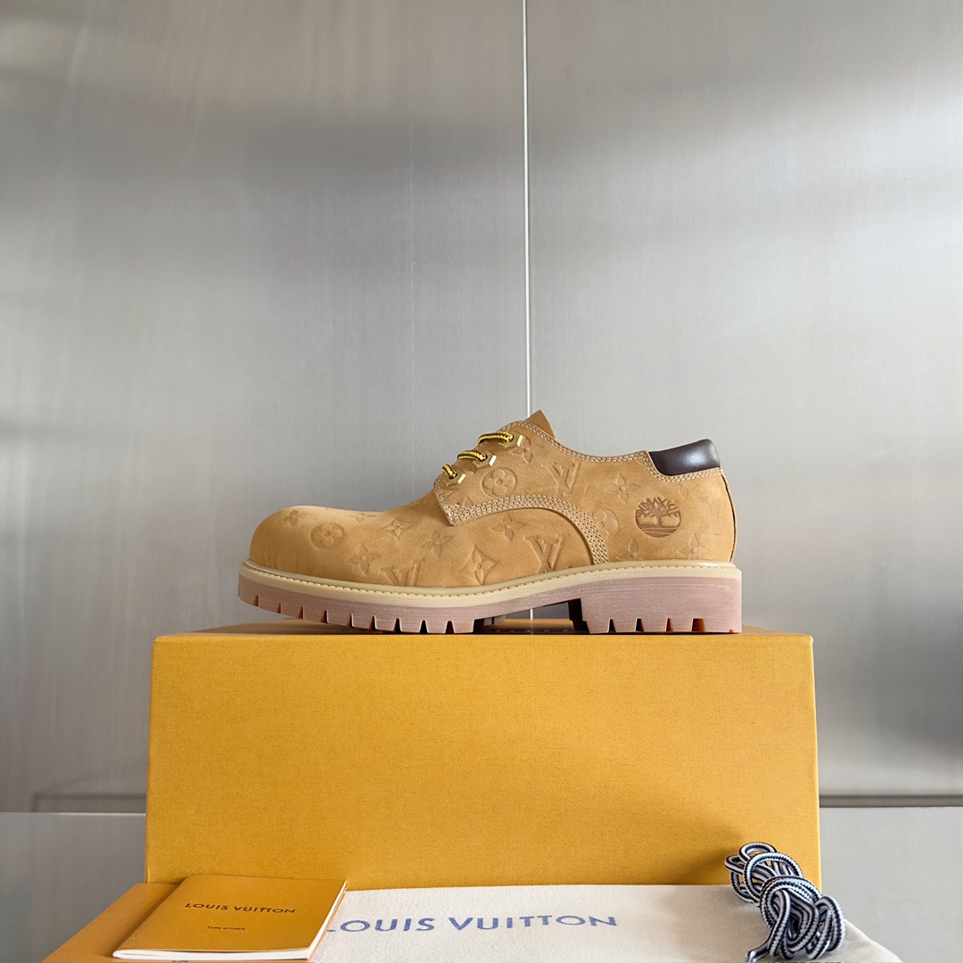 Louis Vuitton Timberland Male Boots Cow Leather Waterproof M-l-s