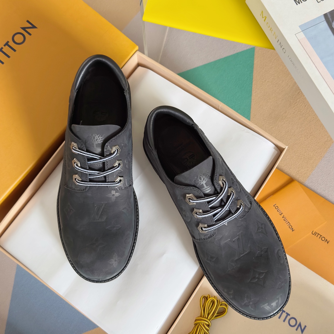 Louis Vuitton Timberland Male Boots Cow Leather Waterproof M-l-s