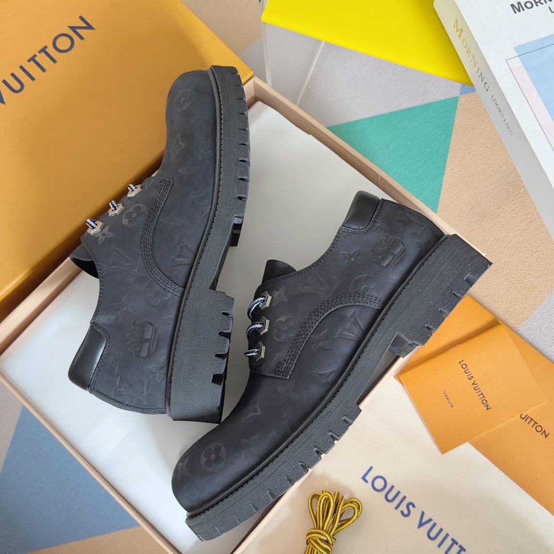 Louis Vuitton Timberland Male Boots Cow Leather Waterproof M-l-s