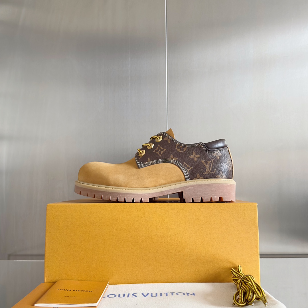 Louis Vuitton Timberland Male Boots Cow Leather Waterproof M-l-s