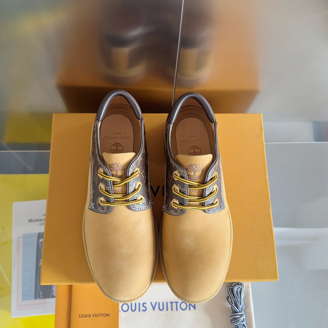 Louis Vuitton Timberland Male Boots Cow Leather Waterproof M-l-s