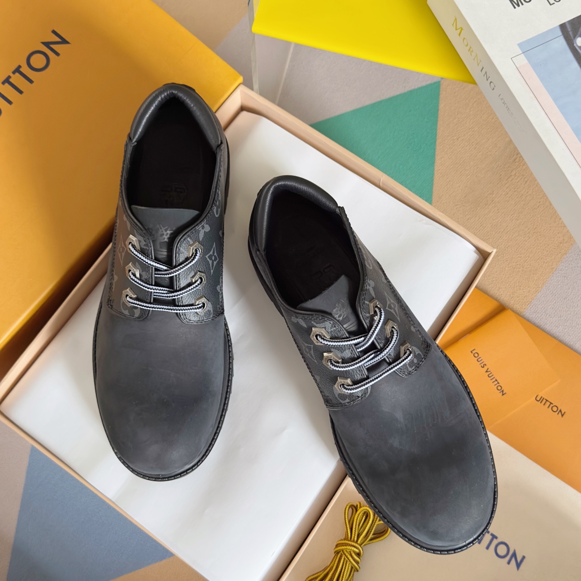 Louis Vuitton Timberland Male Boots Cow Leather Waterproof M-l-s