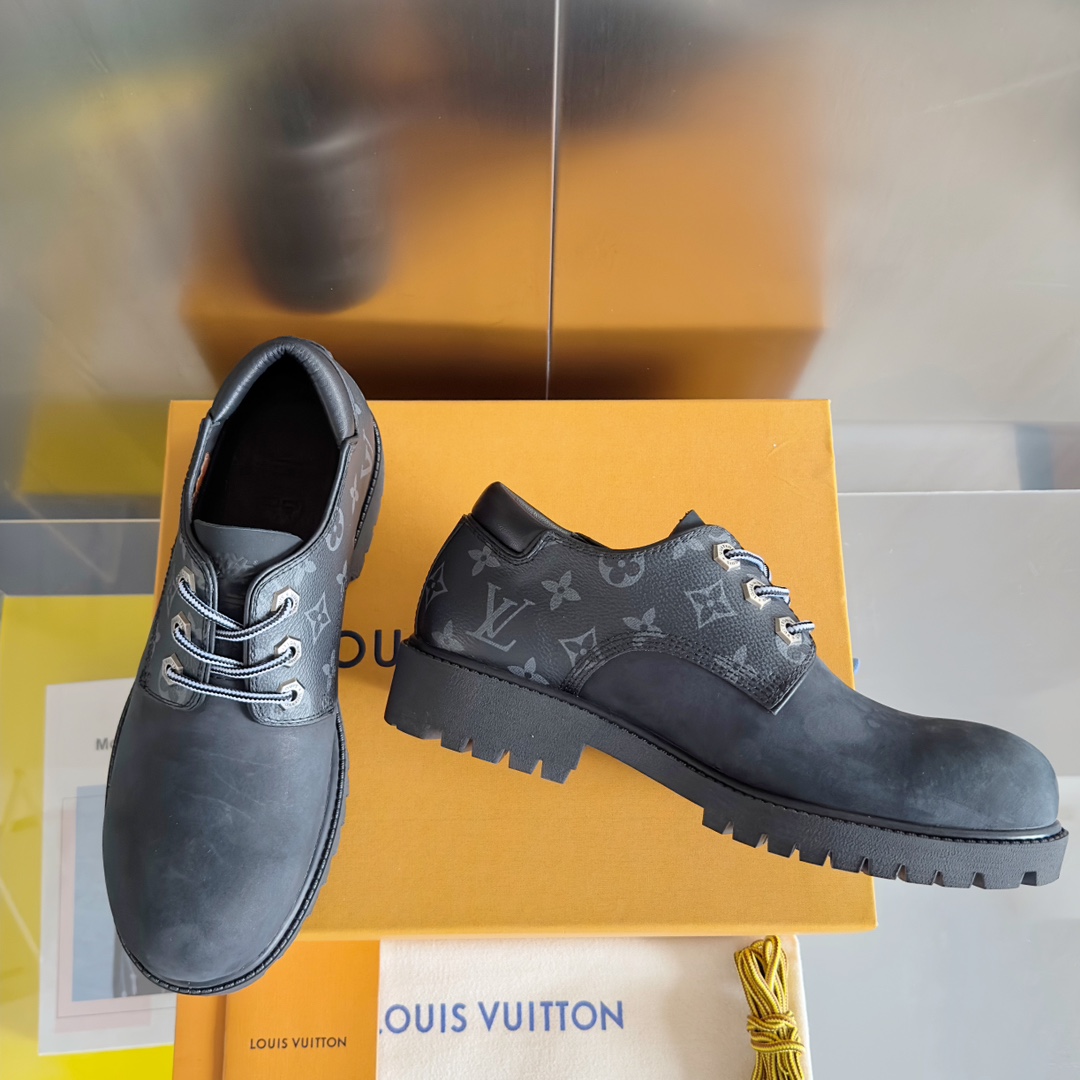 Louis Vuitton Timberland Male Boots Cow Leather Waterproof M-l-s