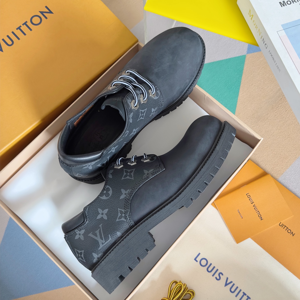 Louis Vuitton Timberland Male Boots Cow Leather Waterproof M-l-s