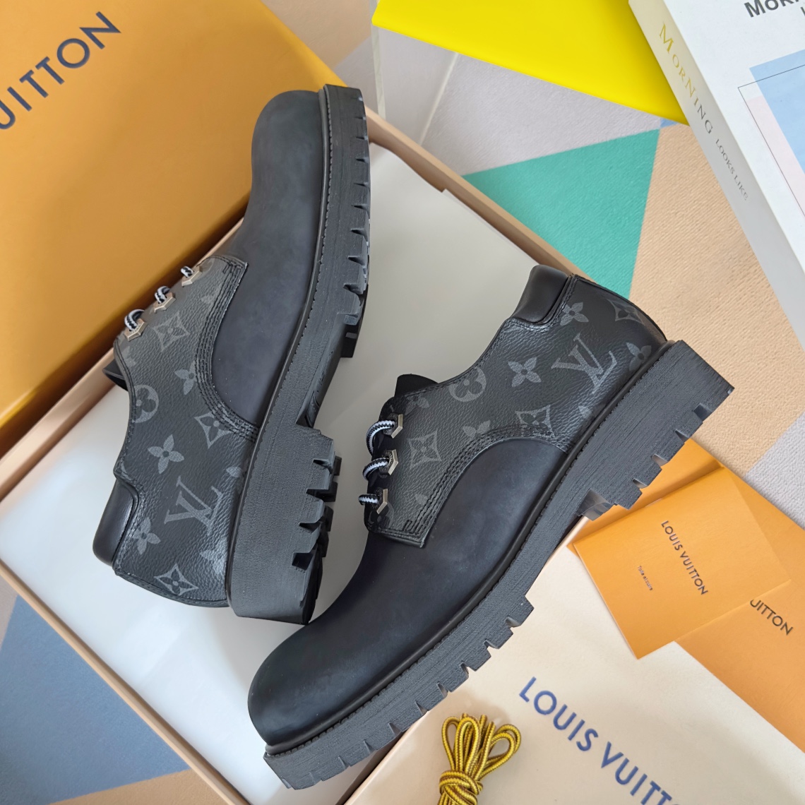 Louis Vuitton Timberland Male Boots Cow Leather Waterproof M-l-s