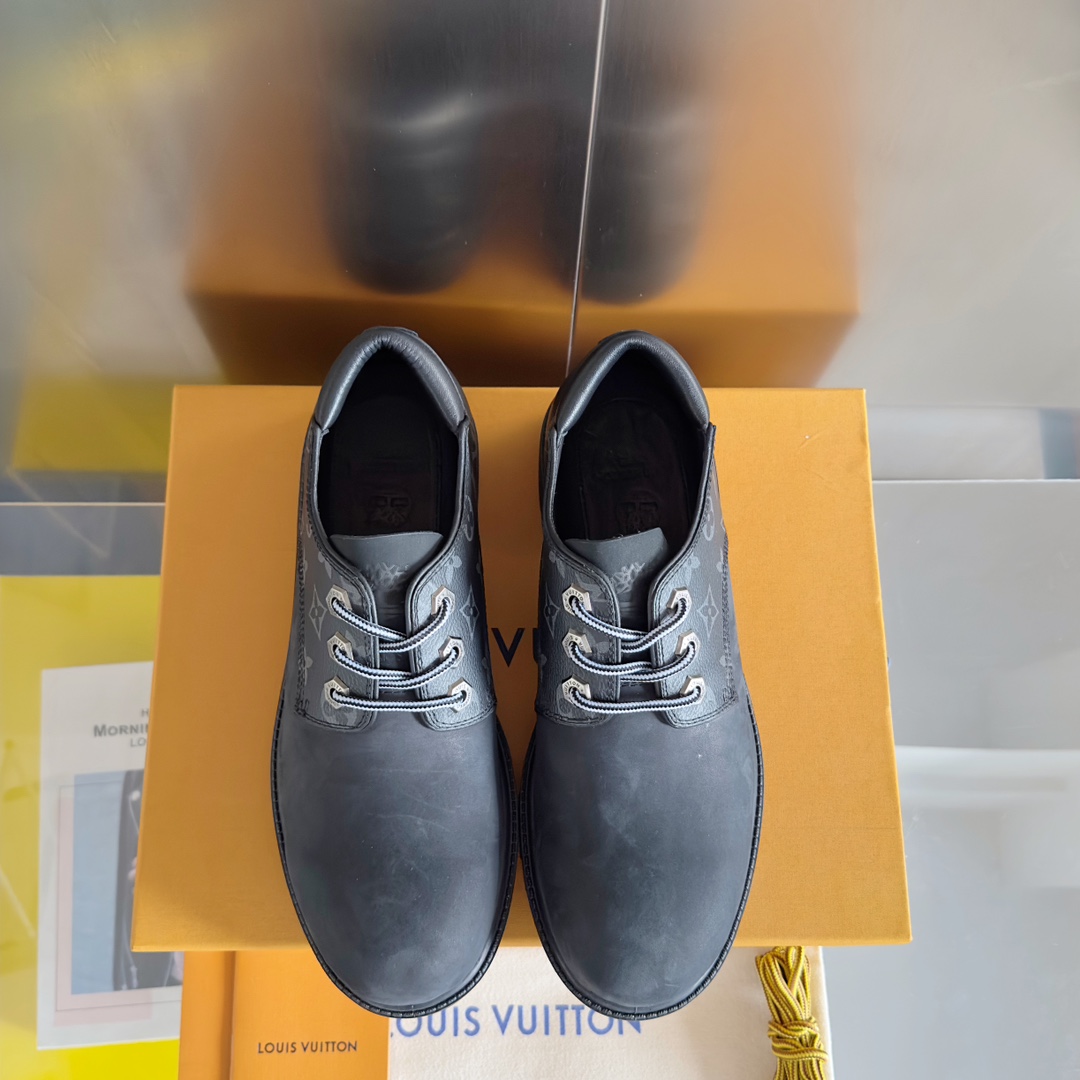 Louis Vuitton Timberland Male Boots Cow Leather Waterproof M-l-s