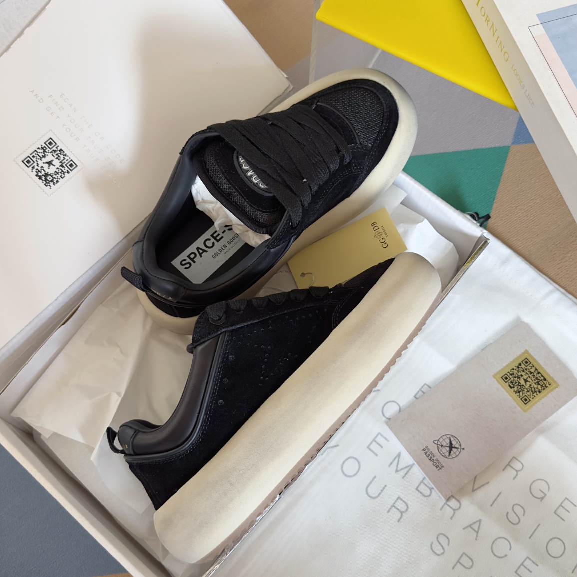 Golden Goose Male Board Shoes Black Breathable M-s