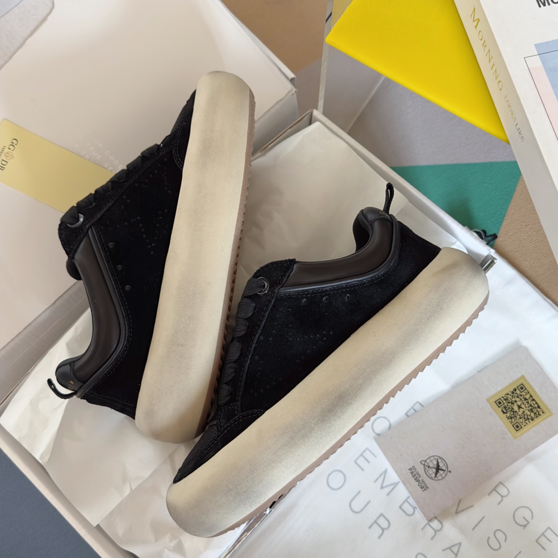 Golden Goose Male Board Shoes Black Breathable M-s