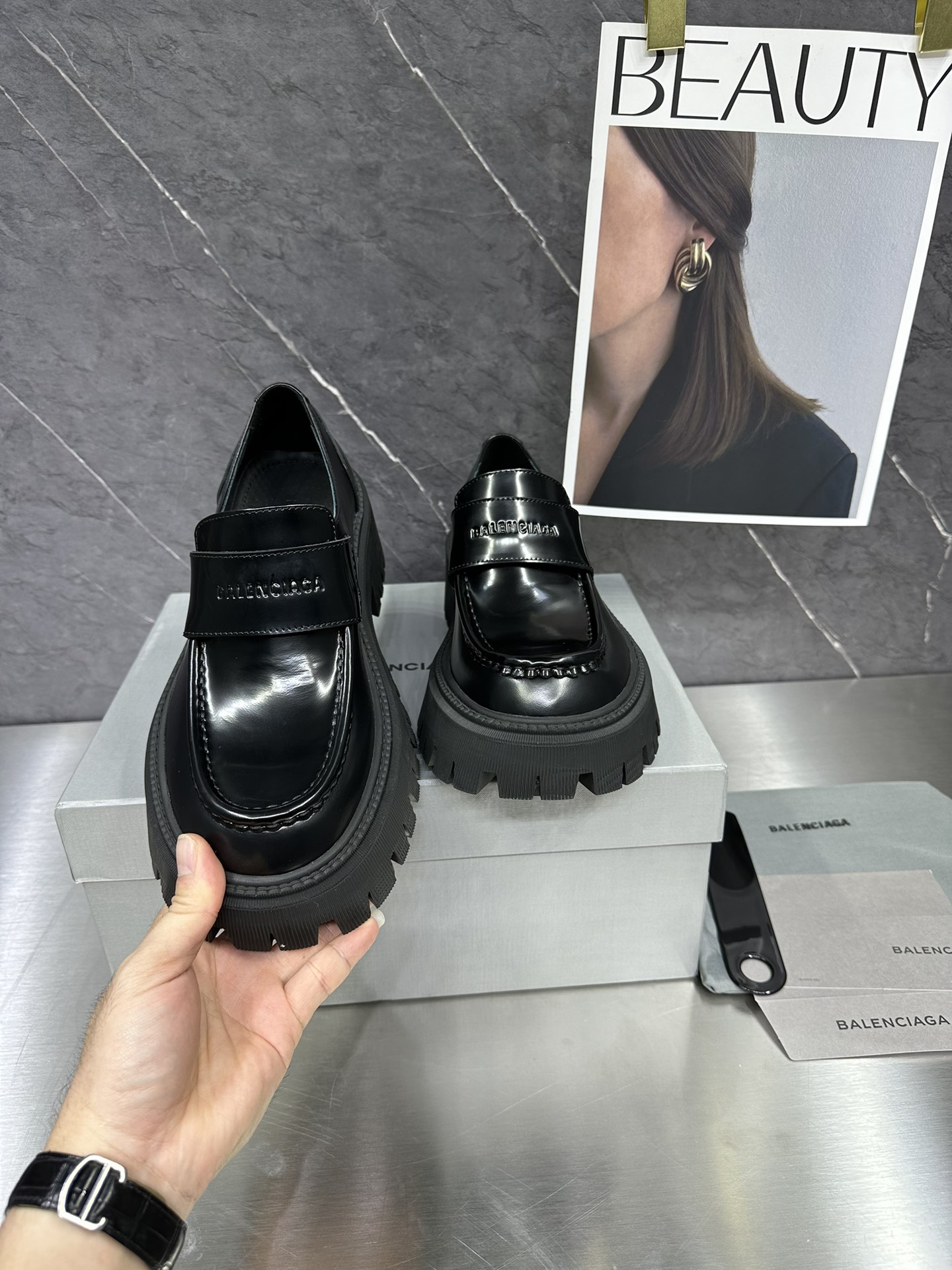 Balenciaga Loafers Cow Leather M-l