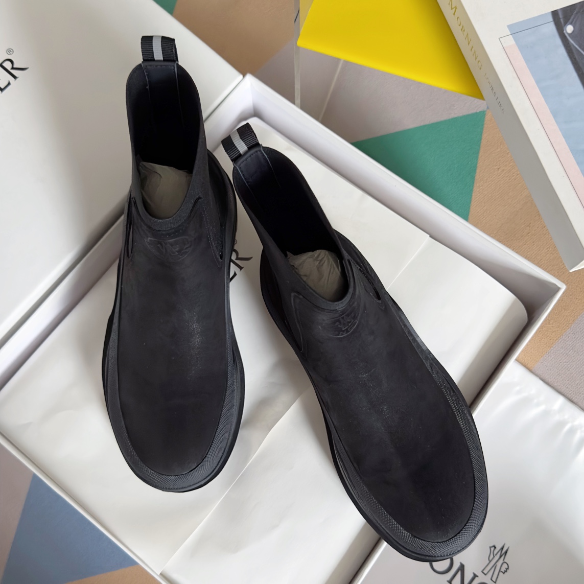 Moncler Male Boots Cow Leather M-l-s