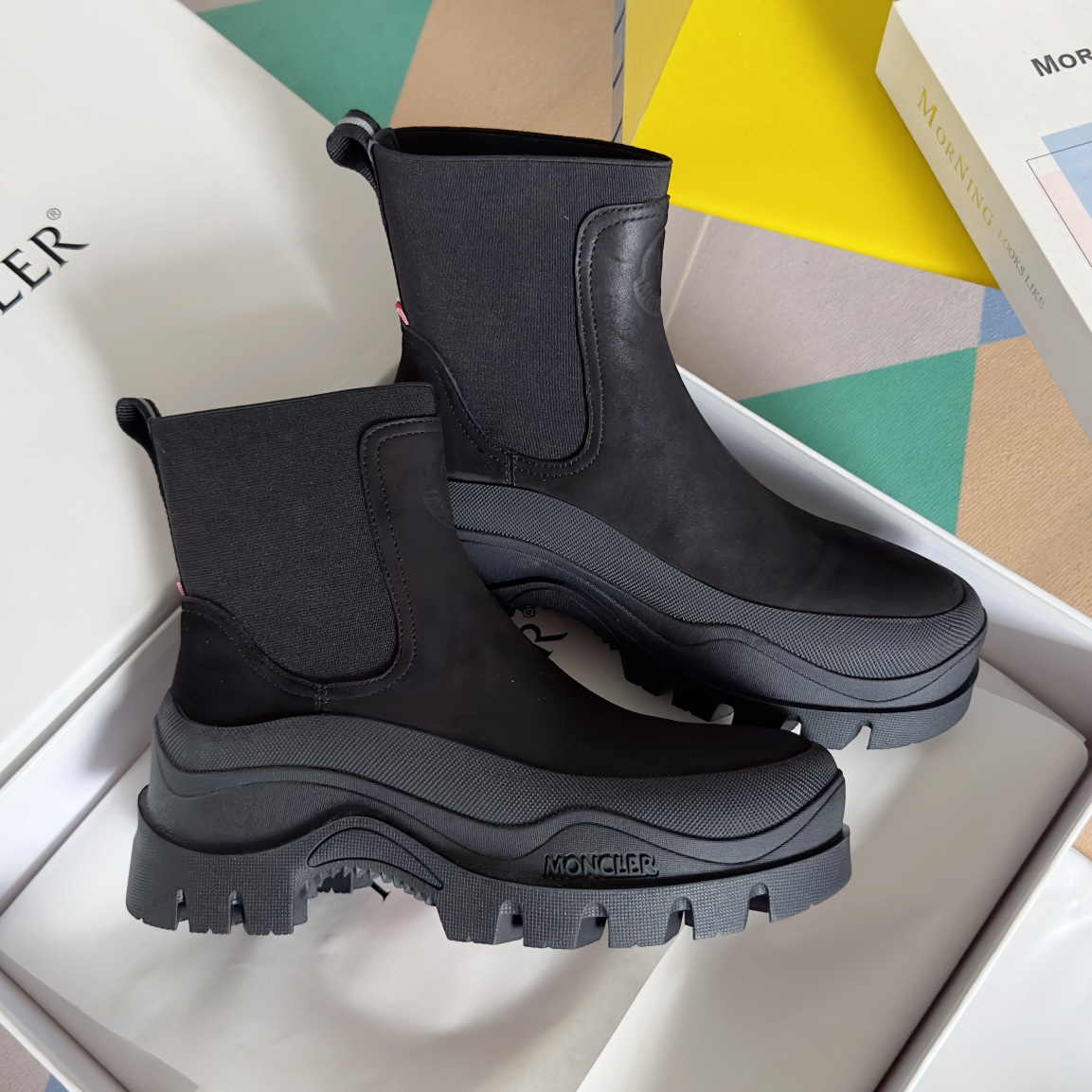 Moncler Male Boots Cow Leather M-l-s