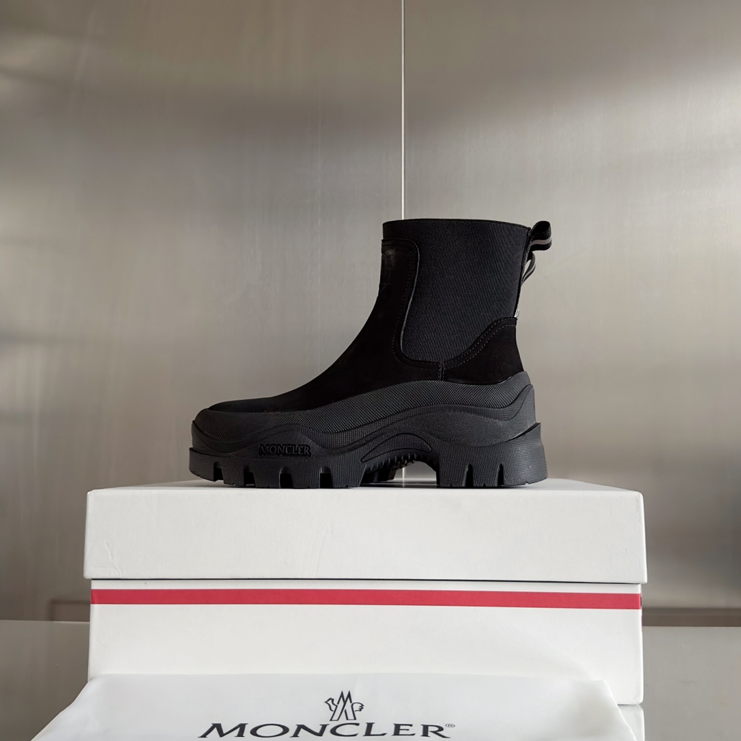 Moncler Male Boots Cow Leather M-l-s