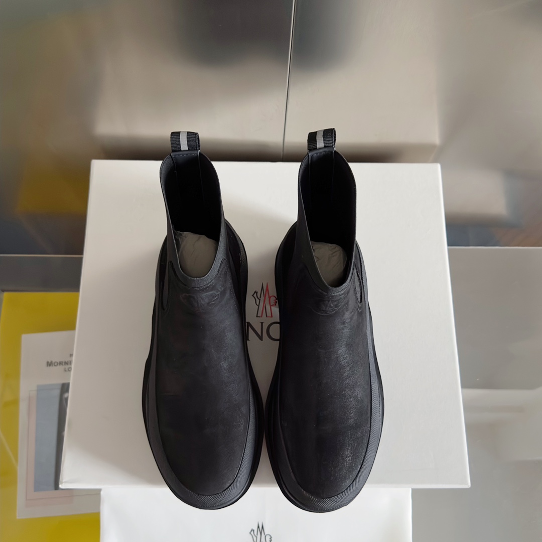 Moncler Male Boots Cow Leather M-l-s