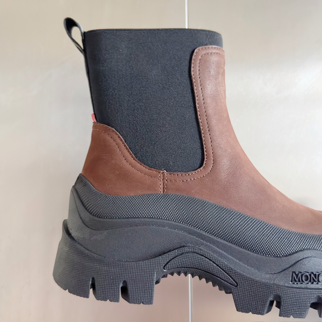 Moncler Male Boots Cow Leather M-l-s