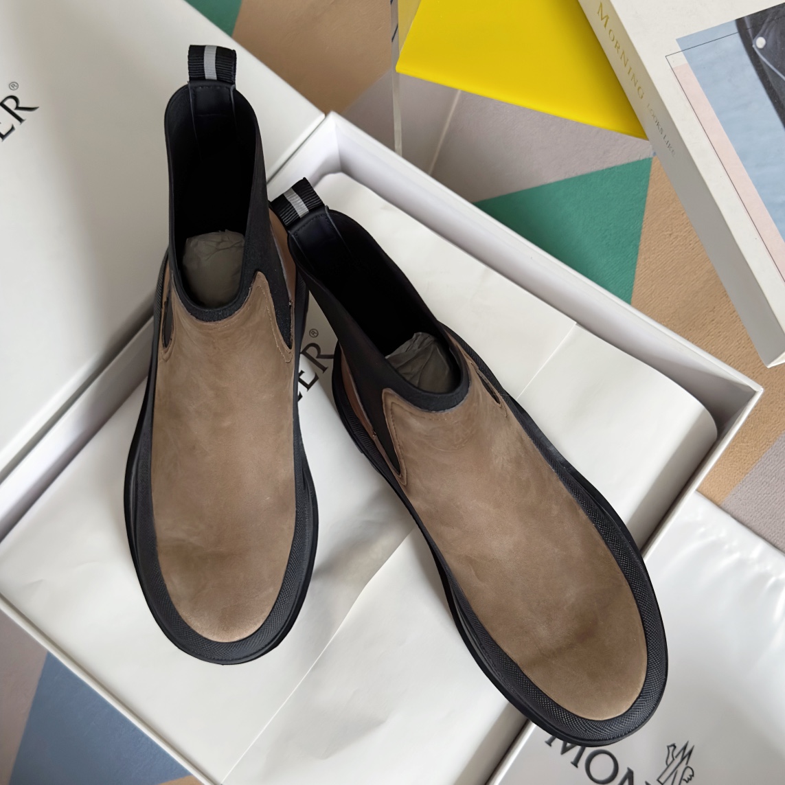 Moncler Male Boots Cow Leather M-l-s