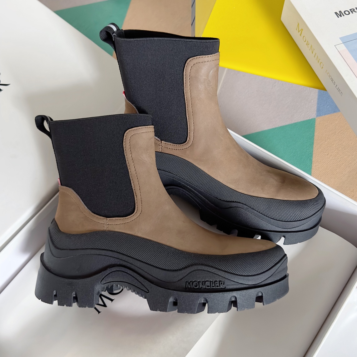 Moncler Male Boots Cow Leather M-l-s