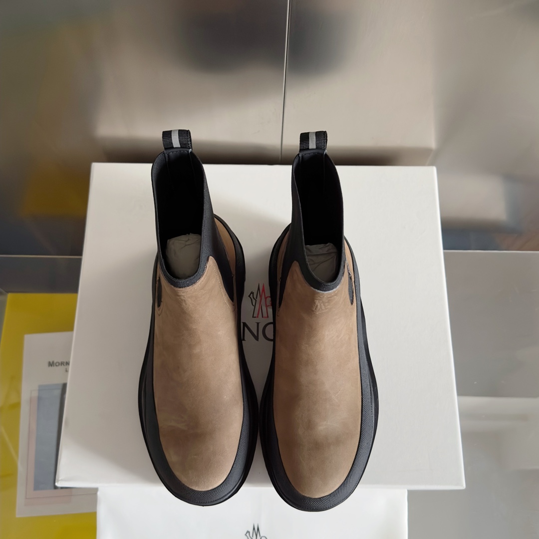 Moncler Male Boots Cow Leather M-l-s