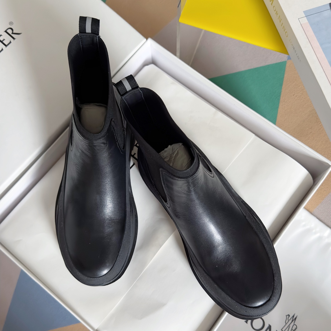 Moncler Male Boots Cow Leather M-l-s