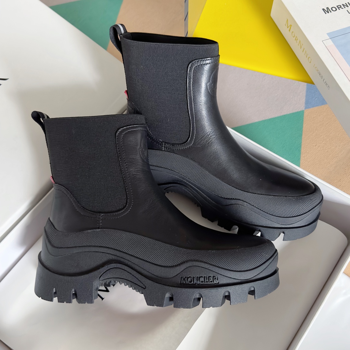 Moncler Male Boots Cow Leather M-l-s