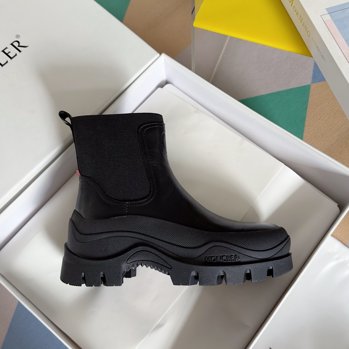 Moncler Male Boots Cow Leather M-l-s